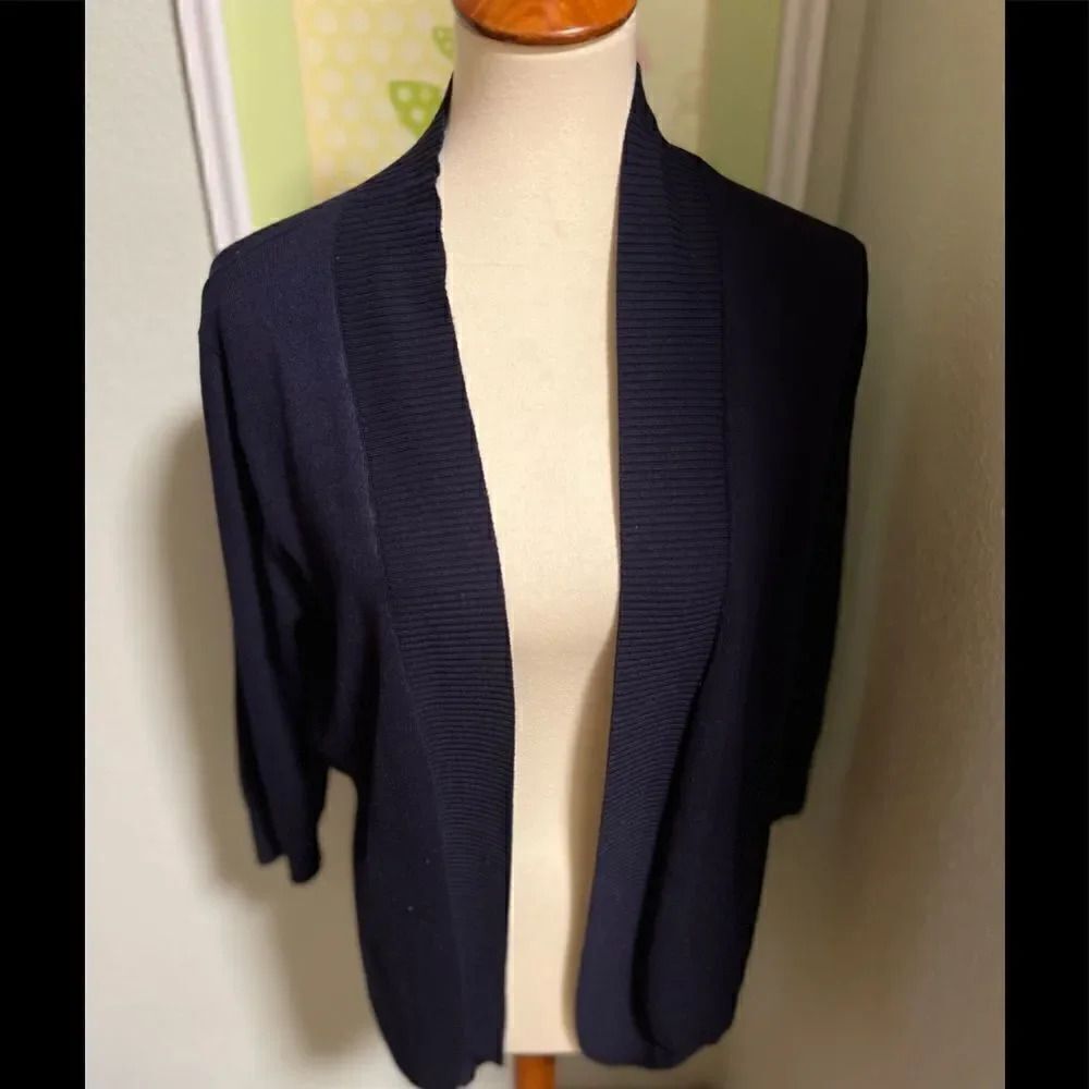 EUC Navy Blue Open Cardigan by “Red”, Size Large #WS12